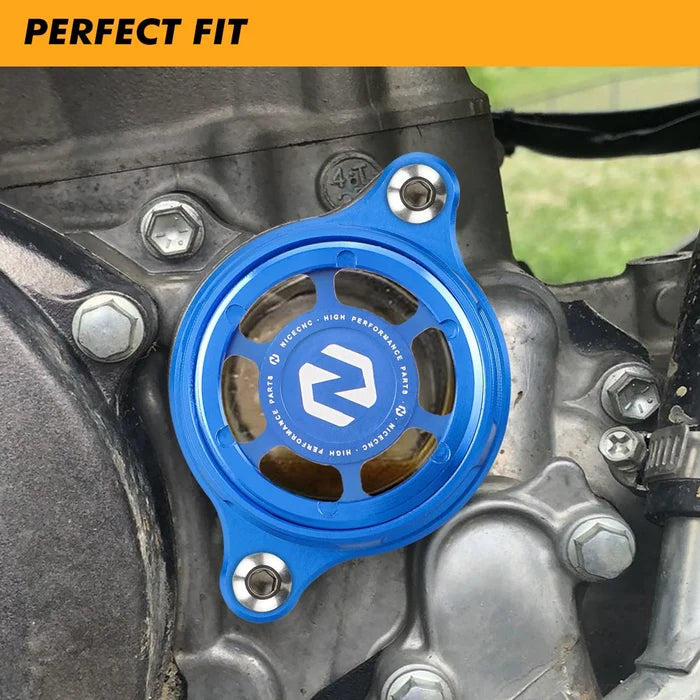 Tapa transparente para filtro de aceite de motor para Yamaha YZ250F-WR250F 2015-2024/YZ450F 2010-2022