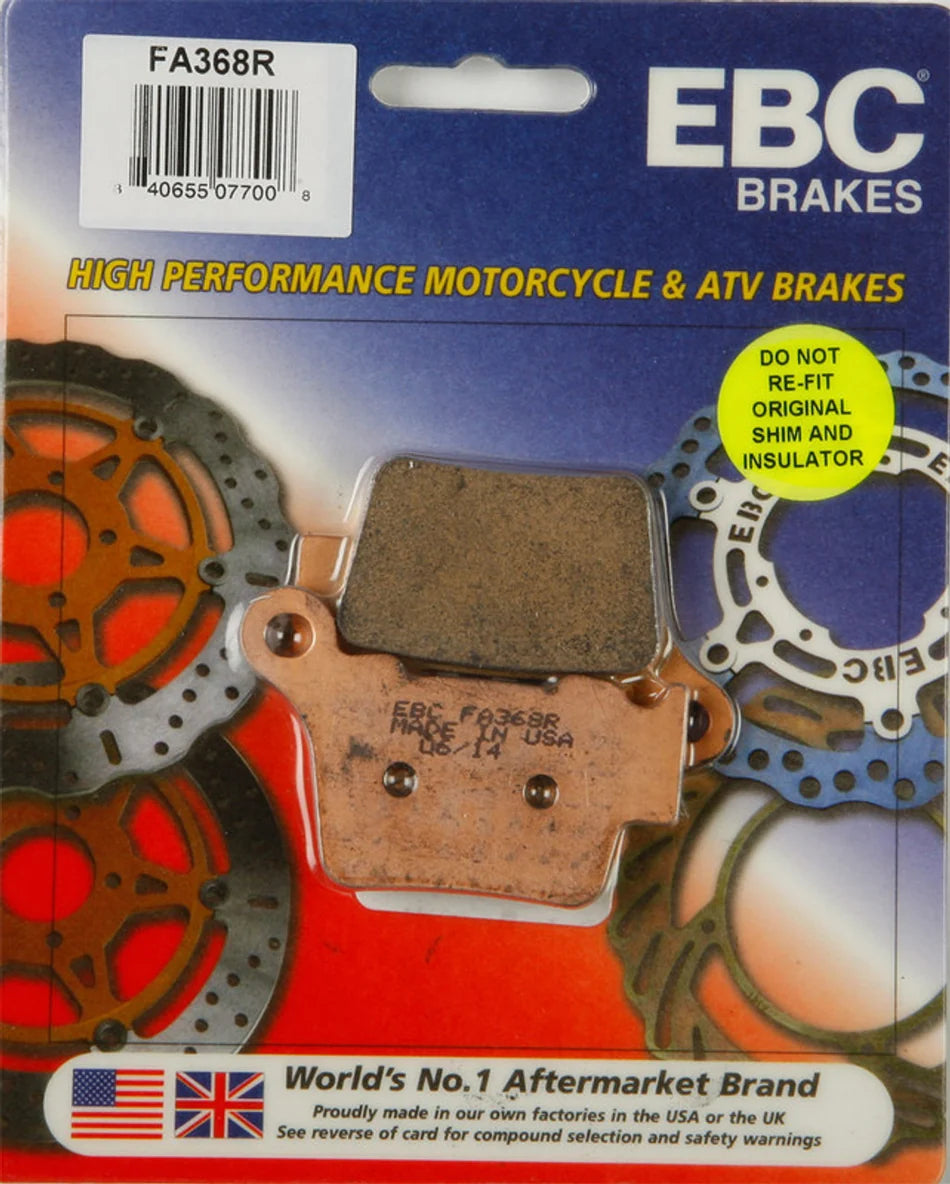 Pastillas de freno traseras EBC Serie "R" de metal sinterizado para KTM/HUSQVARNA/GASGAS/HUSABERG/BMW/SHERCO