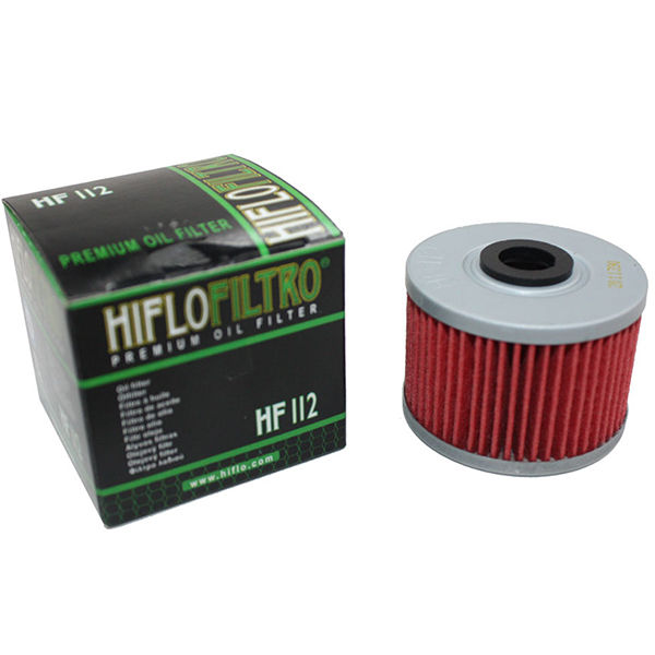 Filtro de aceite HIFLO HF112 Honda XR250R/XR400R/XR600R/XR650R/CRF250L/CBR250R/CB300F/NX250/NX650/Kawasaki KLX110/KLX140/KLX230/KLX250/KLX300/KLX450R/KX450F/KFX450R/Z125/Ninja125/Polaris/Suzuki DR-Z110
