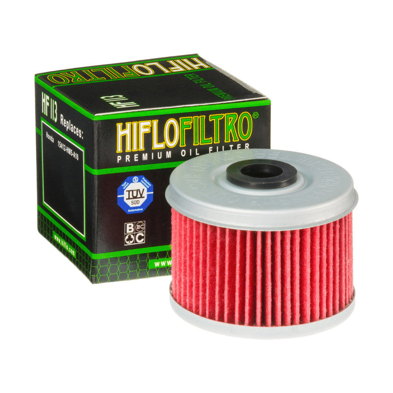 Filtro de aceite HIFLO HF113 Honda ATC250/ATC350/TRX250/TRX300/TRX350/TRX400/TRX420/TRX450/TRX500/TRX520/SXS500M/SXS520M/CRF250F/CRF300F