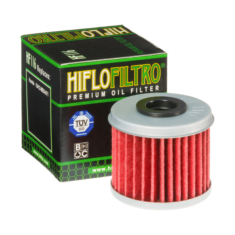 Filtro de aceite HIFLO HF116 Honda CRF150R/CRF150RB/CRF250R/CRF250RX/CRF250X/CRF450R/CRF450RX/CRF450X/CRF450RL/TRX450R/Husqvarna TC250/TE250/TE310/TXC250/TXC310/Polaris 325
