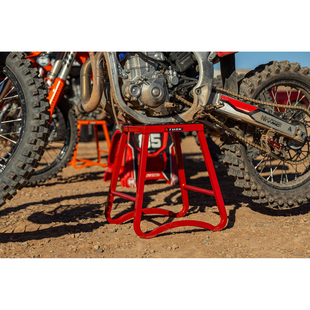Banco para motocicleta Tusk de aluminio MX rojo