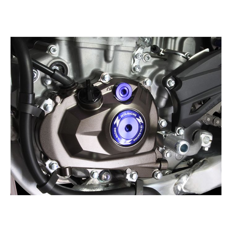 Tapones de motor Zeta azul para Yamaha YZ450F 2010-2013