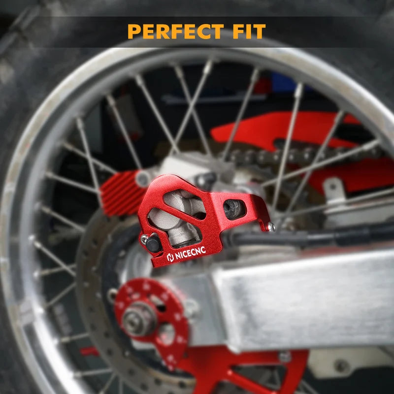 Protector de caliper de freno trasero rojo NICECNC Honda XR650L 1993-2025