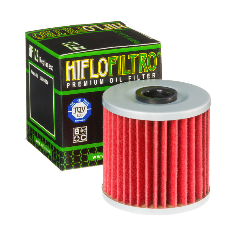 Filtro de aceite HIFLO HF123 Kawasaki KLR650/KLR600/KLX650/KLX650R/KLR250/KLX250/KLF250/KLF300/KSF250/KLT200/KLT250/Z200/Z250/KZ250