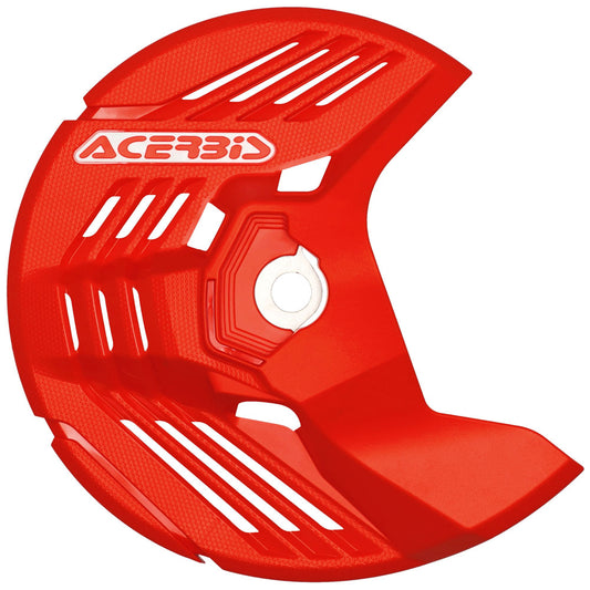 Protector de disco rojo delantero lineal Acerbis X-Brake Yamaha, Honda, Kawasaki, Sherco