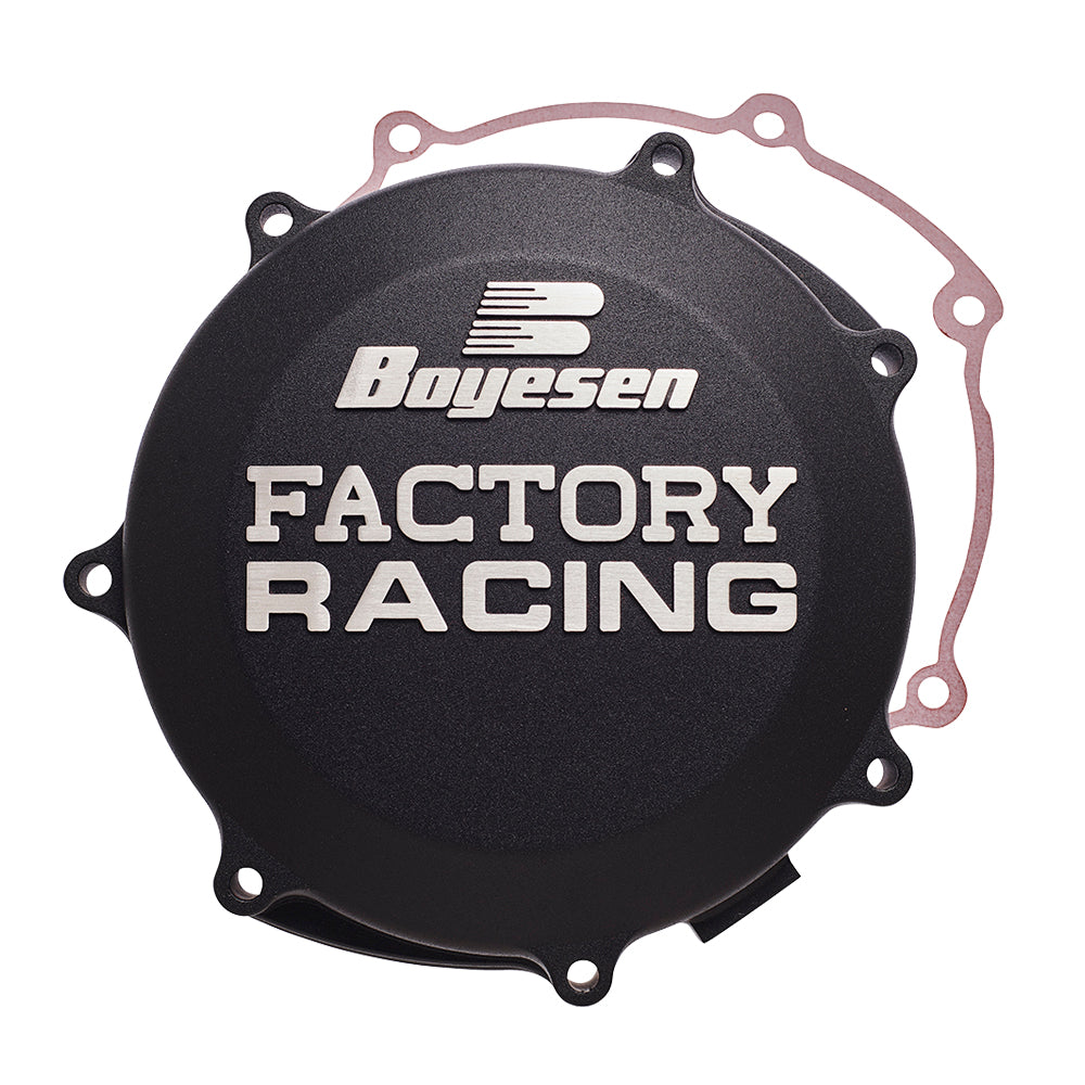 Tapa de clutch Boyesen color negro para Yamaha YZ450F 23-27/YZ450FX 24-27/WR450F 24-27