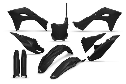 Kit completo de plásticos color negro para Kawasaki KX250 25-26/KX250X 25-26/KX450 24-26/KX450X 24-26/KX450XC 24-26