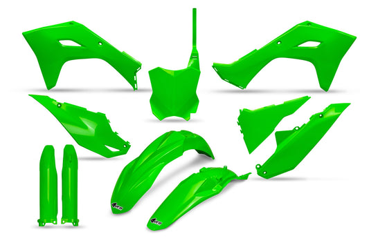 Kit completo de plásticos color verde neon para Kawasaki KX250 25-26/KX250X 25-26/KX450 24-26/KX450X 24-26/KX450XC 24-26