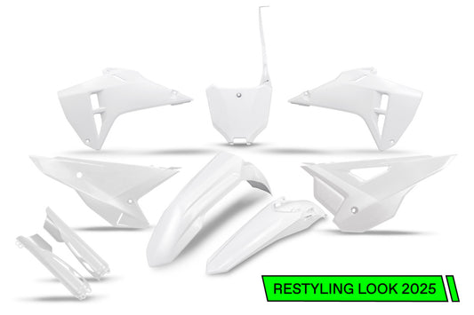 Kit completo de plásticos UFO color blanco estilo 2025 para Honda CRF250R 2022-24/CRF450R 2021-24