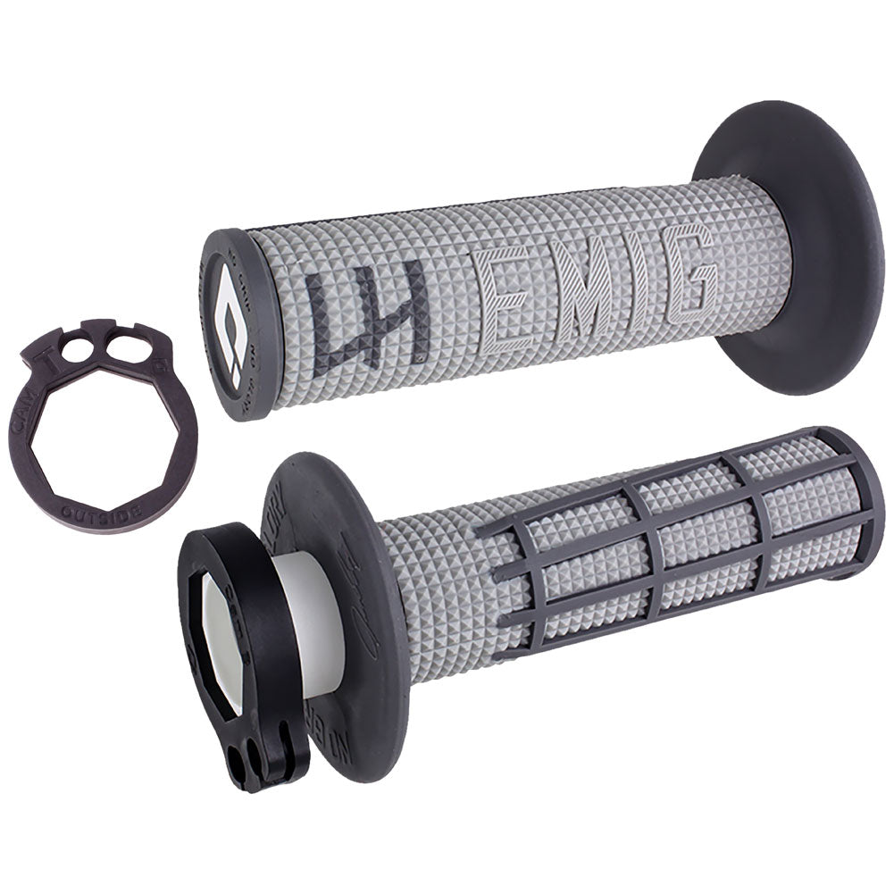 Puños Odi V2 Emig 2.0 MX Lock-On Gris/Grafito