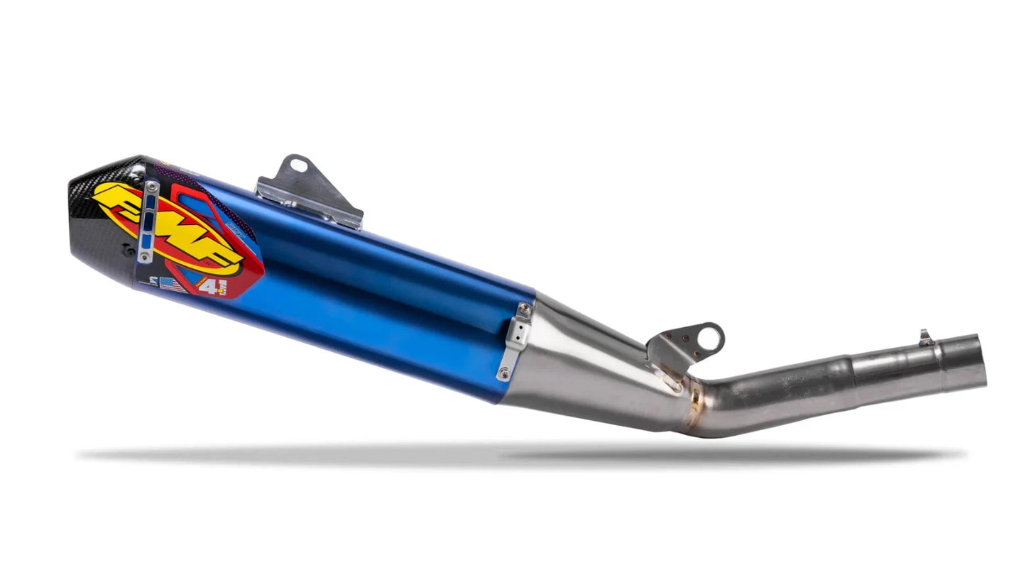 Mufla FMF 4.1 RCT titanio anodizado punta carbono color negro Yamaha YZ450F 2018-2026/WR450F 2019-2026