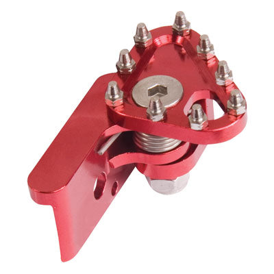 Punta de reemplazo para patilla de freno de aluminio Tusk color rojo