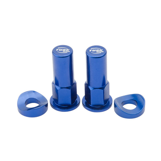 Kit de tuercas de bloqueo/espaciadores para zapata Tusk azul