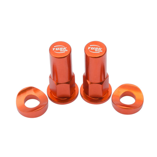 Kit de tuercas de bloqueo/espaciadores para zapata Tusk color naranja