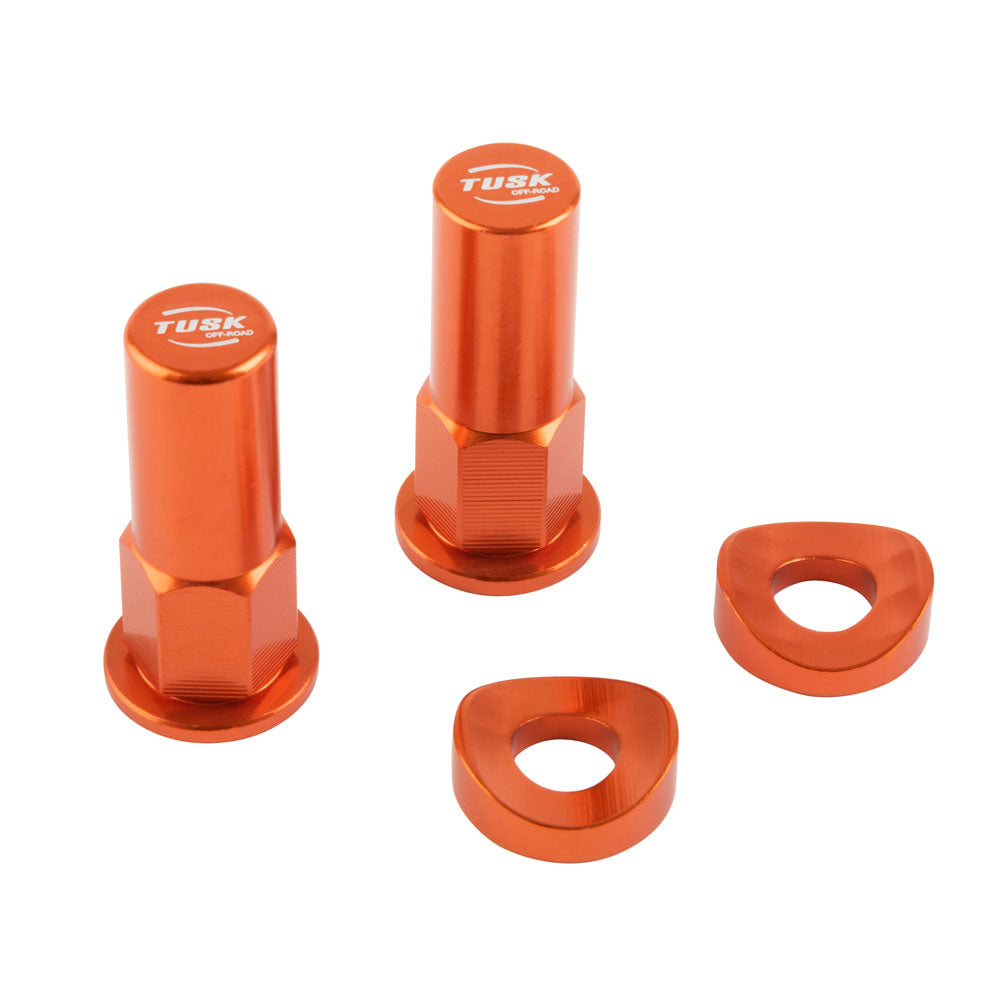 Kit de tuercas de bloqueo/espaciadores para zapata Tusk color naranja