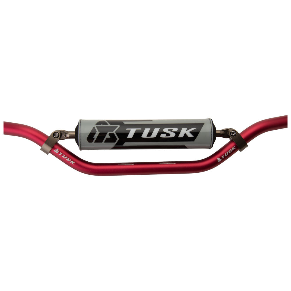 Manivela Tusk T-10 de aluminio de 7/8" curva alta color rojo