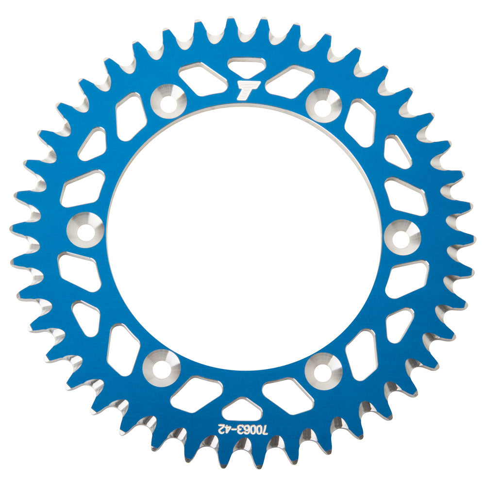 Piñón trasero de aluminio Tusk de 42 dientes color azul Yamaha WR-F/YZ-F/YZ-X