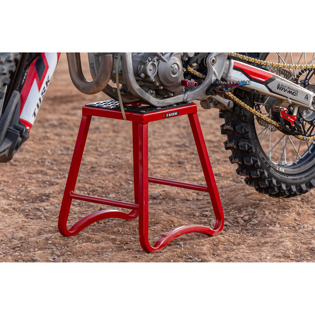 Banco para motocicleta Tusk de aluminio MX rojo