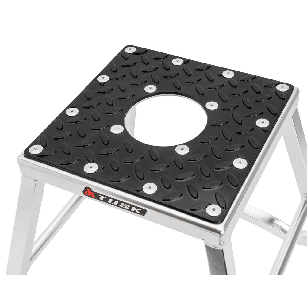 Banco para motocicleta Tusk de aluminio MX plateado